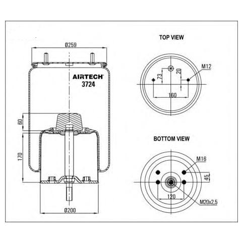 www.AirGART.com Пневморессора Airtech 3724K